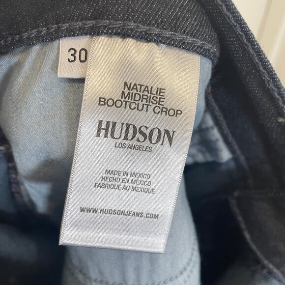 Hudson Jeans Natalie Midrise Bootcut Crop Dark Wash Lucky Raw Hem 30 - Picture 6 of 8